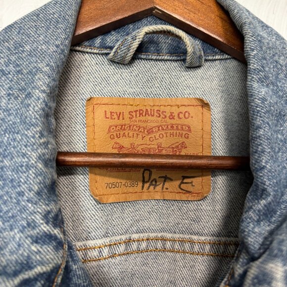 Vintage Levis USA Made 70507-0389 Blue Relaxed Trucker Denim Jacket Mens 80s 90s - Picture 5 of 12